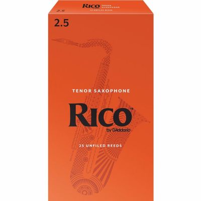Rico ลิ้นเทเนอร์ แซกโซโฟน กล่องส้ม Tenor saxophone reeds orange box NO. 2.5 (กล่องละ 25 อัน)