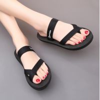 HT-Womens beach sandals sandals and slippers รองเท้าแฟชั่น ผู้หญิง BLACK