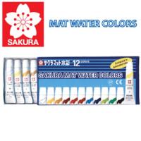 SAKURA MAT WATER COLORS สีน้ำ ซากุระ: 12 สี (EMW-12)