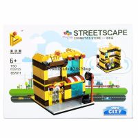 ProudNada Toys ของเล่นเด็กชุดตัวต่อเลโก้ร้านค้า PANLOS BRICK MINI CITY STREETSCAPE 150 PCS 657011