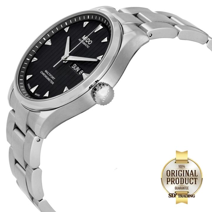 mido-multifort-automatic-chronometer-nbsp-mens-watch-รุ่น-m005-431-11-441-00-silver-black