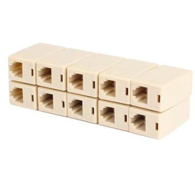 10pcs RJ45 CAT5 Coupler Plug Network LAN Cable Extender Joiner Connector Adapter (Intl)