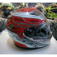 หมวกกันน็อค RIDER VIPER  NO.1  สีแดง เทา ขาว