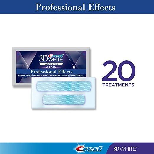 แผ่นฟอกฟันขาว Crest 3D White Luxe Professional Effects 20 ซอง (No box)