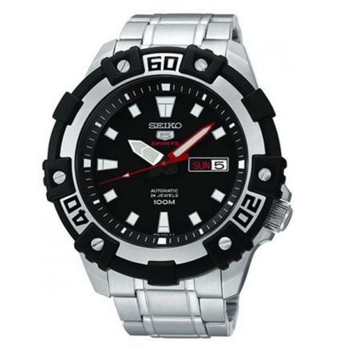 Seiko 5 Sports Automatic   นาฬิกาข้อมือสุภาพบุรุษ Silver  สายสแตนเลส  SRP471K1