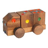 Wood Toy  ของเล่นไม้ รถไฟลากแต้มสี ลูกเต๋า เกมไม้ ของเล่นเสริมพัฒนาการ เกมสำหรับครอบครัว