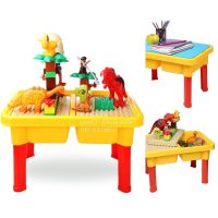 Kids castle โต๊ะกิจกรรมเลโก้ตัวต่อไดโนเสาร์ชุดใหญ่ Dinosaur Lego 2in1 Table Set