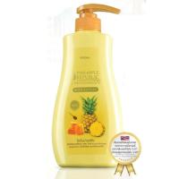 โลชั่นมิสทีน โลชั่นผิวขาว Mistine Pineapple Republic &amp; Whitening UV Body Lotion 400ml. โลชั่นบำรุงผิวกาย โลชั่นบำรุงผิว โลชั่น สูตรสับปะรดสีทอง