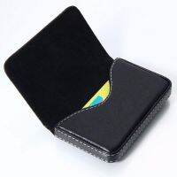 TRUSTY กระเป๋าใส่นามบัตร กล่องใส่นามบัตร แบบหนัง Business Card Holder Box 1836 (สีดำ)