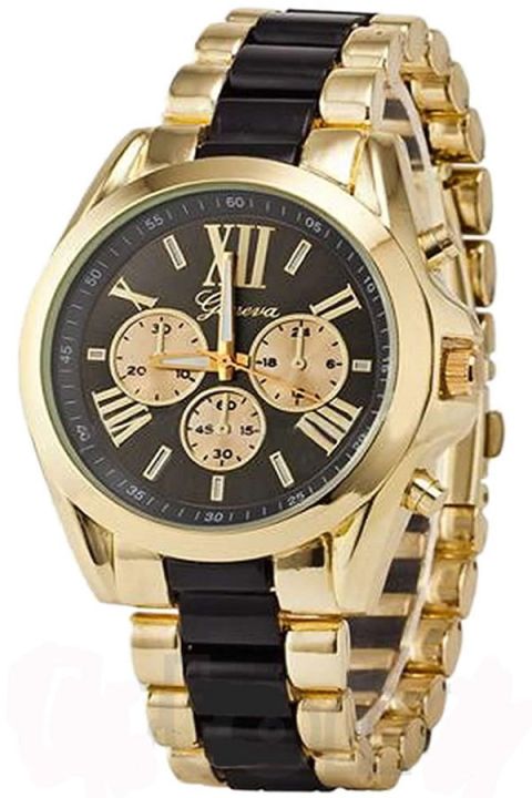 geneva-นาฬิกาข้อมือ-บอยไซส์-ใส่ได้ทั้งชายและหญิง-รุ่น-gp8501-black-gold-สายแสตนเลส-luxuary-boysize