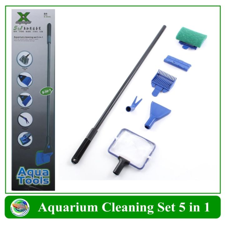 ชุดแปรงทำความสะอาดเปลี่ยนหัวได้-x-003l-aquarium-cleansing-set-5-in-1-brush
