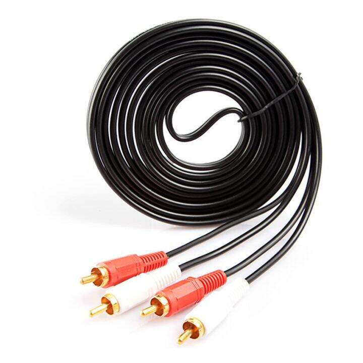 สายrca-2ออก2-audio-video-cable-5เมตร-สีดำ