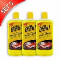 FORMULA 1 CARNAUBA WASH &amp; WAX แชมพูล้างพร้อมเคลือบสีรถ จากอเมริกา  ขนาด 473 ML. แพค 3 ขวด ใช้ได้กับรถทุกสี