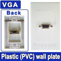 หน้ากาก VGA  เต้ารับสาย VGA 1 ช่อง พลาสติก ( PVC ) WALL SOCKET ติดผนัง ขนาด  120X70mm