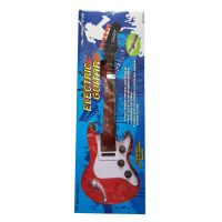 Worktoys ของเล่น กีตาร์ร็อค กีต้าร์ไฟฟ้า Electric Guitar มีเสียง มีไฟ (สีแดง- สีดำ )คละสีส่ง