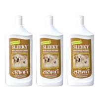 Sleeky Bronze Enchancing Dog Shampoo 1000 ml. (3 Units) แชมพู สลิคกี้ บำรุงขนและผิวหนัง สำหรับสุนัขขนสีนำ้ตาล 1000 ml. (3 ขวด)