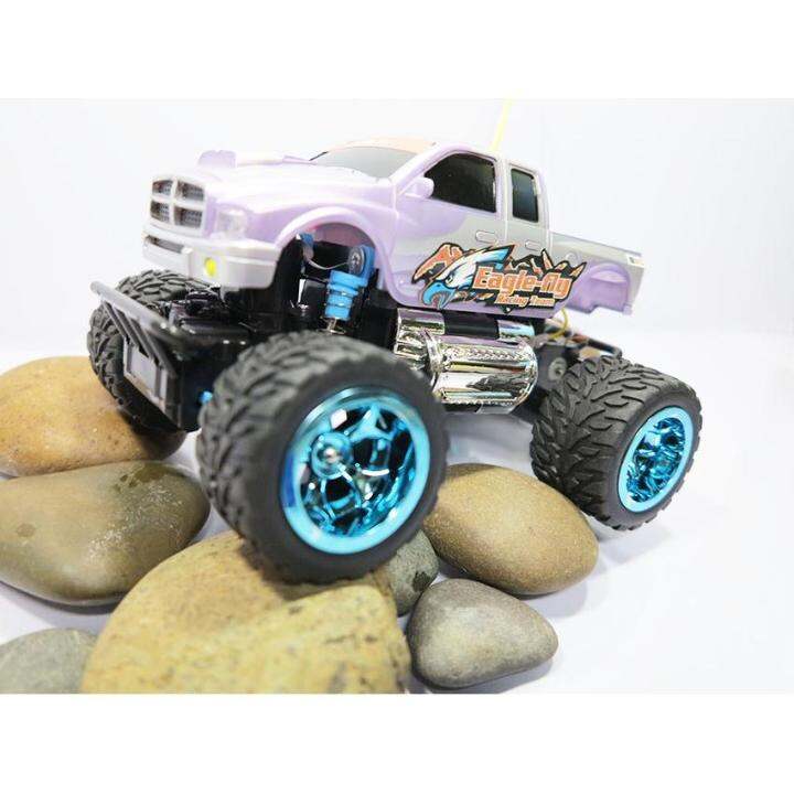 รถบังคับวิทยุ-super-giant-monster-truck-อัตราส่วน-1-24-วิ่งได้ทุกสภาพพื้นผิว-มีไฟหน้า-zonertoy-สีม่วง-ล้อฟ้า