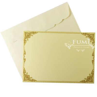 Fumi การ์ดงานบุญ กฐิน การ์ดเปล่า หน้าเดียวพร้อมซอง 5x7 นิ้ว 100 ชุด