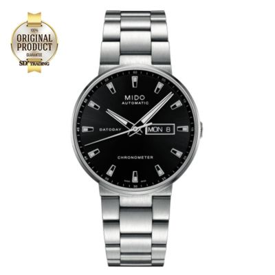 MIDO Commander II Automatic Chronometer&nbsp;Mens Watch รุ่น M014.431.11.051.00​​​​​​​- Silver/Black
