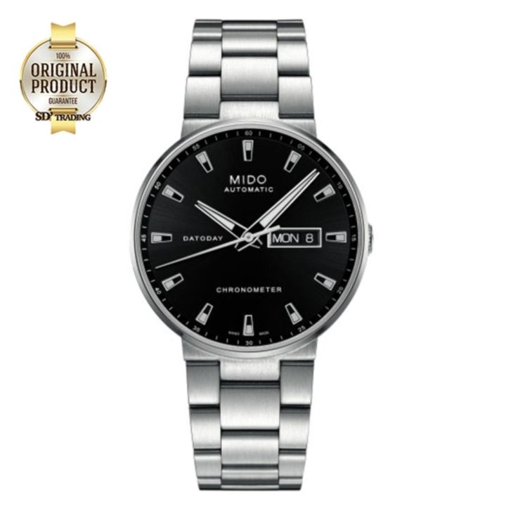 mido-commander-ii-automatic-chronometer-nbsp-mens-watch-รุ่น-m014-431-11-051-00-silver-black