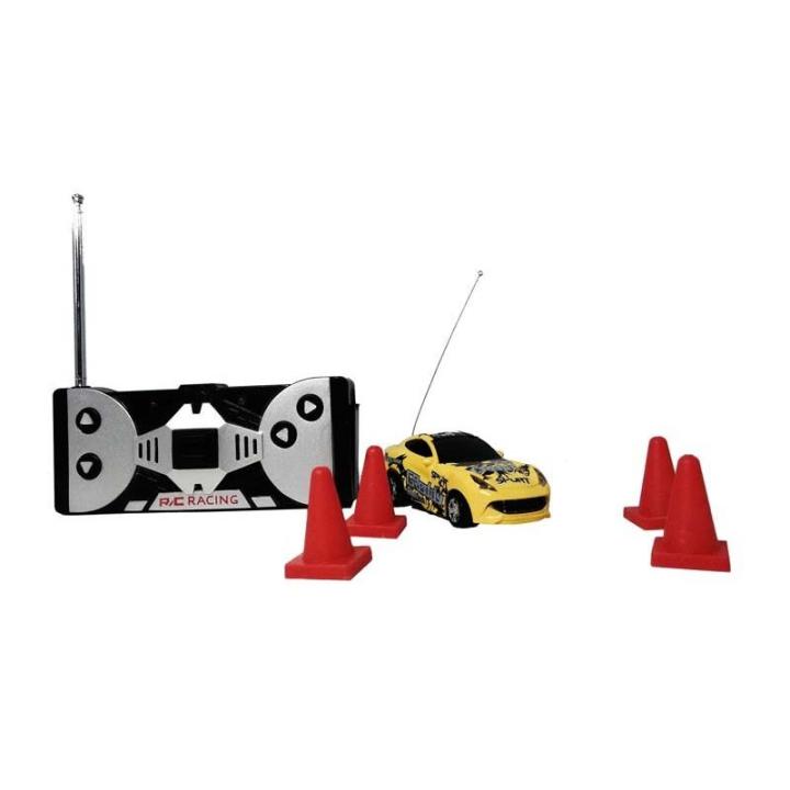 รถกระป๋อง-มินิคาร์บังคับวิทยุ-มีไฟหน้าไฟท้าย-รถบังคับจิ๋ว-รถบังคับและแบตเตอรี่-สีแดง-fast-racer-mini-radio-control-rc-car-in-the-can-with-flashlight-ของแท้