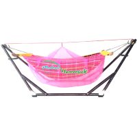 Modern Hammock เปลเด็กอ่อนสไตล์เปลญวนกับผ้ามุ้ง (โทนชมพู) ลายผ้าขาวม้า