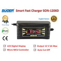 SUOER เครื่องชาร์จแบตเตอรี่รถยนต์ LCD Digital Display Smart Fast Charger 12 V/6.0A รุ่น SON-1206D พร้อมคู่มือการใช้งานภาษาไทย