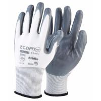 ECOFIT NT ถุงมือ POLY 13 G เคลือบยางไนไตรล์ สีเทา ป้องกันน้ำมัน กันบาด (แพค 12 คู่)