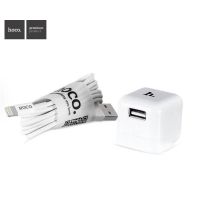 Hoco Charger Set Lighting Cable สายชาร์จไอโฟน พร้อมปลั๊ก รุ่น UH101 (สีขาว)