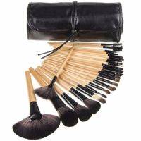 MEGA ชุดแปรงแต่งหน้า 24 ชิ้น ขนแปรงนุ่ม ด้ามไม้  Professional  Makeup Brush Set tools ME0089(Beige)