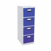 Raminthra Furniture  ตู้เอกสารเหล็ก 4 ลิ้นชัก รุ่น DC- 4l ( สีน้ำเงิน/ขาว ) Cabinet