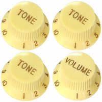 Paramount ชุดปุ่ม Tone และปุ่ม Volume กีตาร์ไฟฟ้าทรง Strat รุ่น KPTV14IV-S1 สีงาช้าง (Tone Knob, Volume Knob)