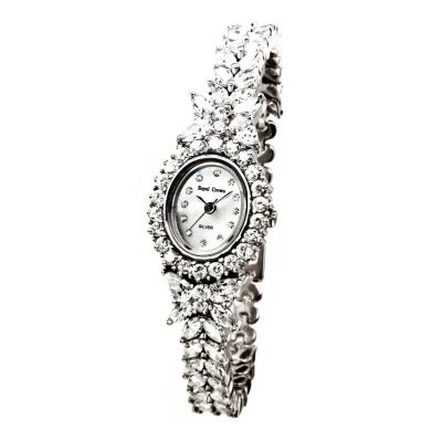 Royal Crown นาฬิกาข้อมือผู้หญิง ประดับเพชร cz อย่างดี รุ่น 2527-b17-sv (Silver)