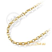 555jewelry สร้อยคอลาย Box chain สี ทอง รุ่น MNC-C101-B -  สร้อยคอดีไซน์เรียบ สแตนเลสสตีล สร้อยเปล่า  สร้อยคอผู้ชาย สร้อยคอแฟชั่น สร้อยคอสแตนเลส  [CH10]