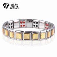 DIZHAN สร้อยข้อมือสุขภาพแม่เหล็กฟาร์ อินฟาเรด และ แมกนีติก  Far Infrared and Magnetic Stainless Steel Bracelet 316L รุ่น :GG577