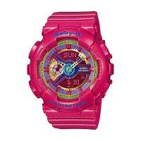 Casio Baby-G นาฬิกาข้อมือผู้หญิง สีชมพู สายเรซิ่น รุ่น BA-112-4A