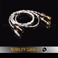 Nobility XLR Cable รุ่น Shark S-880XL 6N OCC single crystal copper silver-plated ความยาว 1เมตร - สีเงิน (2 เส้น)