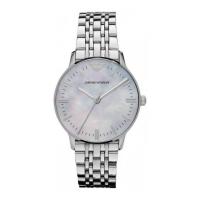 นาฬิกาข้อมือผู้หญิง Emporio Armani Classic Mother of Pearl Dial Silver Tone Ladies Watch AR1602