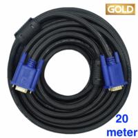 สายจอ VGA TO VGA Cable VGA M/M 20M สายยาว 20เมตร (Gold)