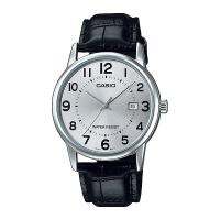 นาฬิกา รุ่น Casio นาฬิกาข้อมือ ผู้ชาย สายหนังสีดำ รุ่น MTP-V002L-7B ( Silver/Black ) จากร้าน MIN WATCH