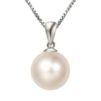 TANITTgems สร้อยคอเงินลายBoxchainประดับจี้ไข่มุก Natural Shell Pearl