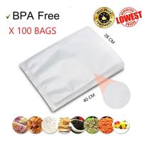 Vacuum bags ถุงซีลสุญญากาศลายนูนเเบบซอง 28*40 cm เเพ้ค 100 ถุง