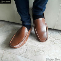 PBshoe รองเท้าหนังโลฟเฟอร์ PB157 - Brown