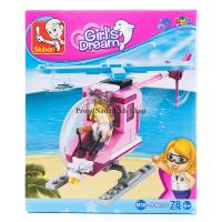 ProudNada Toys ของเล่นเด็กชุดตัวต่อเลโก้ผู้หญิง Sluban Girls Dream 78 PCS B0600D