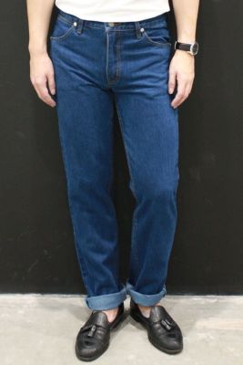 Golden Zebra Jeans กางเกงยีนส์ขากระบอกสีฟ้า ผ้า 14 ออนซ์ ฟอกขัดทราย