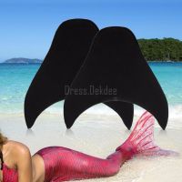 Swimming Kids Adults Mermaid Diving Monofin Swimmable Tails Fin Adult  ตีนกบ สำหรับใส่ ชุดนางเงือก ไซส์เด็กโต/ผู้ใหญ่ (สีดำ)