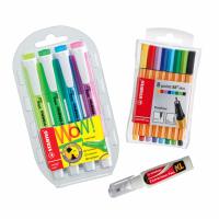 Set STABILO ปากกาเน้นข้อความ Swing Cool 4 สี + ปากกาสี STABILO Point88 Mini ชุด 8 ด้าม + ปากกาลบคำผิด 1 ด้าม