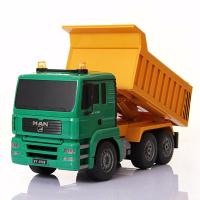 รถบังคับวิทยุ รถบังคับไฟฟ้า Dump Truck Double Eagle รถดั้มบังคับวิทยุ 6 CH สเกล 1:20 - สีเขียว