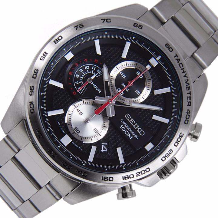 seiko-sport-นาฬิกาข้อมือผู้ชาย-chronograph-เรือนสแตนเลสหน้าปัดดำ-รุ่น-ssb255p1-black