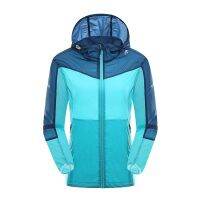 Outdoor Supper Lightweight Packable Jacket Quick Dry Windbreaker Breathable UV Protect Skin Coat for Women(Light Blue) - intl